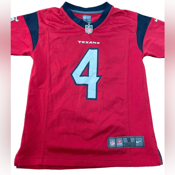 NIKE  BOYS HOUSTON TEXANS NFL JERSEY - DESHAUN WATSON #4 Size Small - Picture 1 of 7